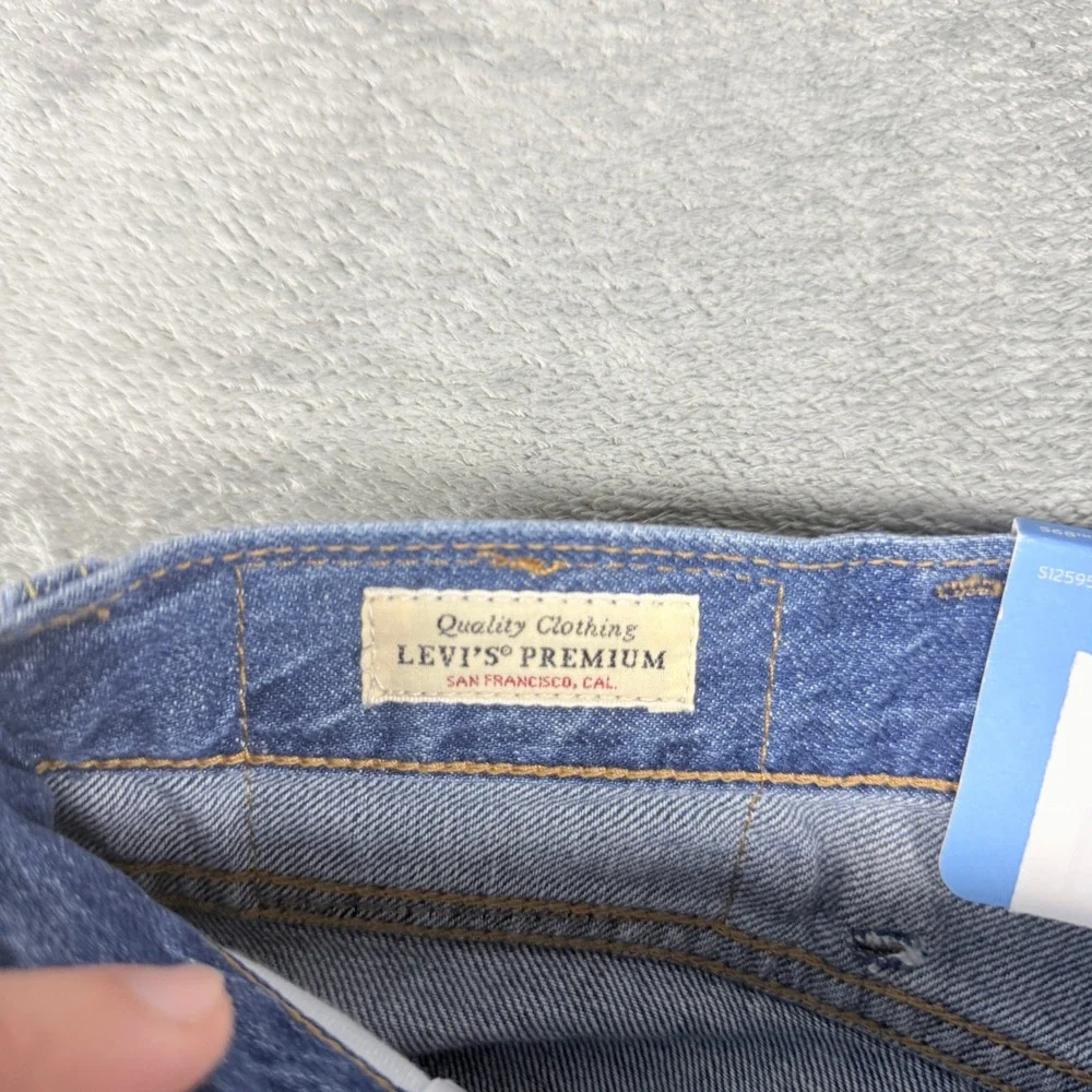 Levis Mens 38x32 568 Stay Loose Jeans Blue Denim Premium Lightweight